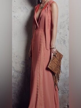 Tularosa Romantic bohemian Maxi Dress with Lace Panels